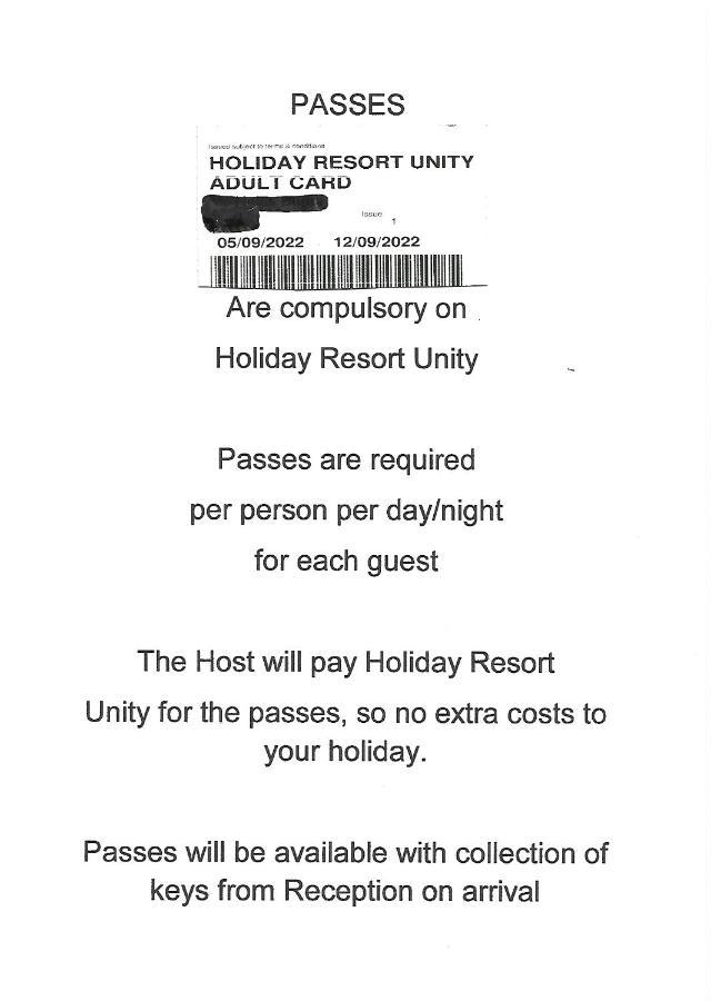 149 Holiday Resort Unity 3 Bedroom Passes Included Brean Eksteriør billede