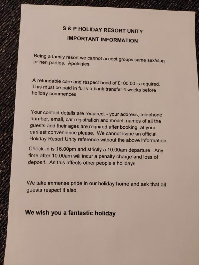 149 Holiday Resort Unity 3 Bedroom Passes Included Brean Eksteriør billede